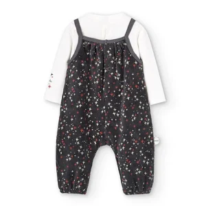 conjunto de peto + body en algodón 100%